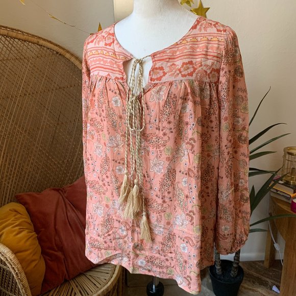 Scandal Italy Womens Peasant Blouse - Modern Boho Chic Top - Picture 1 of 10